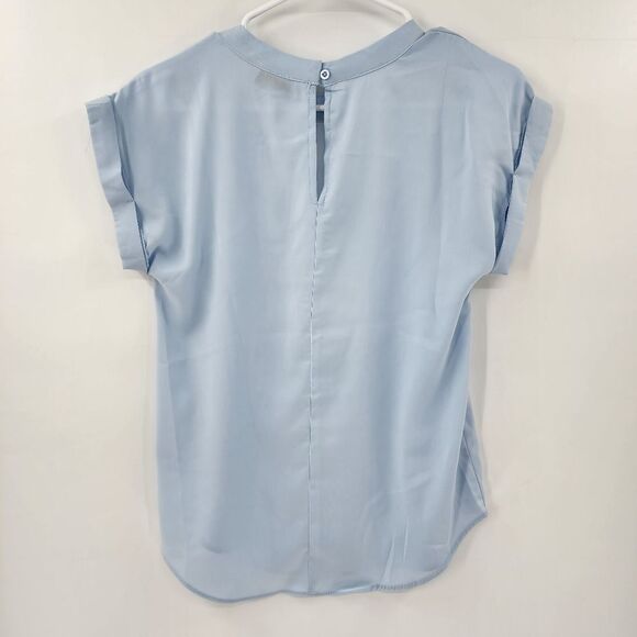 So blue top cutout small work office cute tshirt tee - Picture 2 of 3